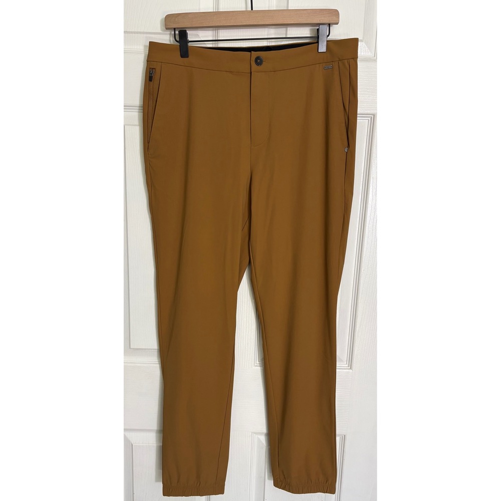 Vuori Fleet Jogger Pants Large Caramel Men's V444 Performance Stretch Active